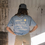 BLUE UNDER THE ROWAYTON SUN TEE